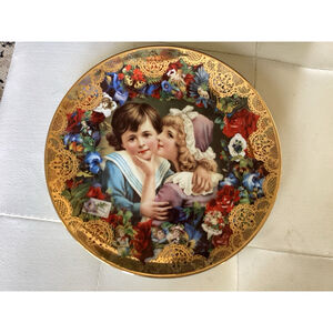 Hamilton Collection "Sweet Romance” Romantic Victorian Keepsakes Plate Vintage